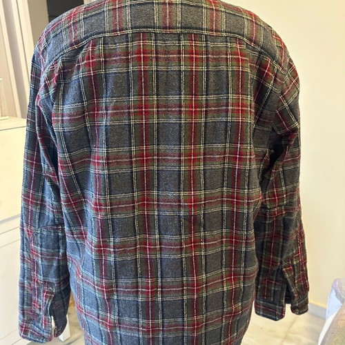 L.L.BEAN flannel jacket like new, cotton with sherpa lining