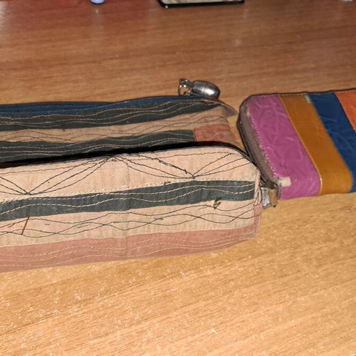 Handbags used with wear, set of two
