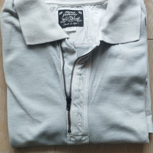 Diesel polo shirt used, size M, grey, zipper design