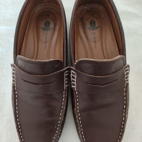 Armata Di Mare Men's Brown Leather Loafers Size 40 Like New