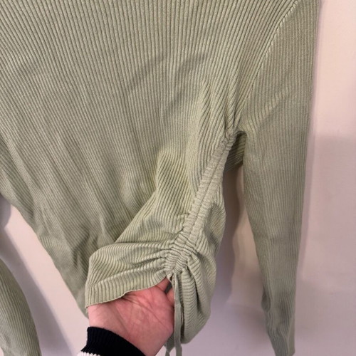 Rip basic blouse with ruching new, green, Star Body H