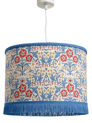 Blue Carnation ceiling light with E27 socket, oxygen lampshades, 35x20 cm