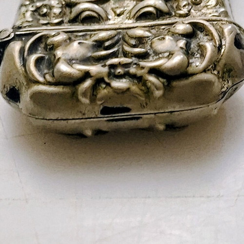 Αντίκα θήκη για σπίρτα Art Nouveau από ασήμι Sterling μεταχειρισμένη