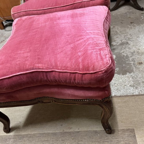 Armchair with footstool like new