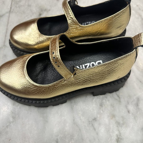 Bozikis Mary Janes shoes, gold, size 36, ballerina style