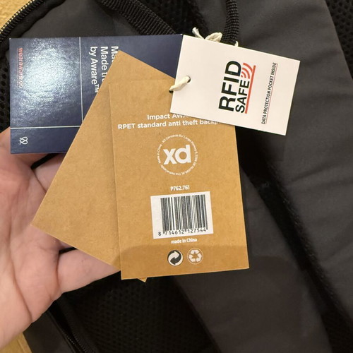 Backpack black RFID safe new