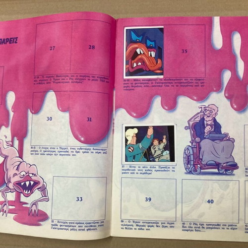 Panini 1988 The Real Ghostbusters Sticker Album used, 67 of 241 completed