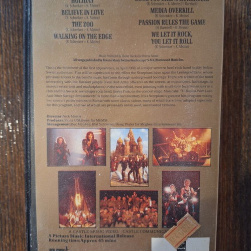 Scorpions Live Russia 1988 VHS used