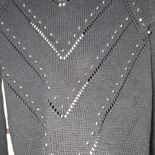 Guess knitted sweater like new, black and silver, size XS