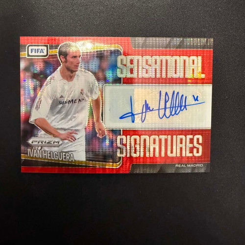 2025-26 Prizm FIFA Ivan Helguera Sensational Red Pulsar Prizm Auto card new