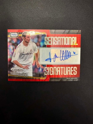 2025-26 Prizm FIFA Ivan Helguera Sensational Red Pulsar Prizm Auto card new