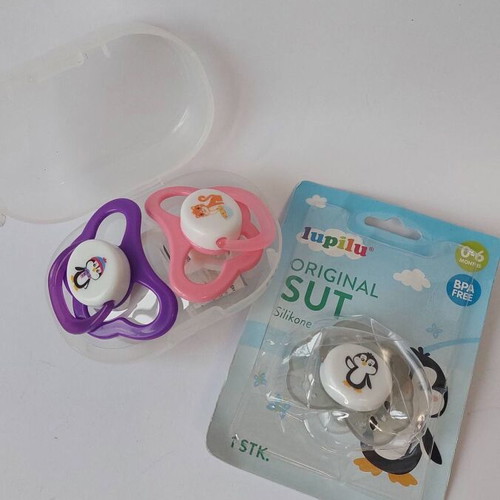 Set of new pacifiers and soothers