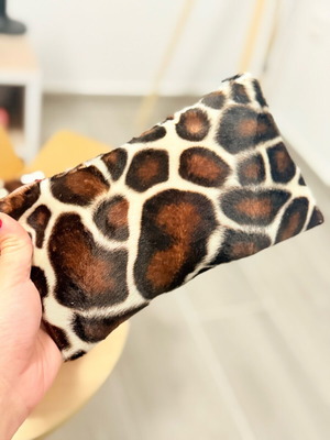 Handmade leopard bag with matching scrunchie gift new