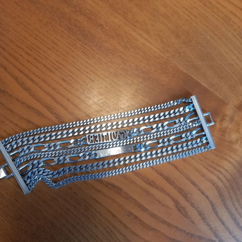 Jean Paul Gaultier bracelet like new, silver, vintage 1990