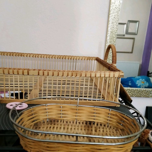 Decorative pots and tray new, set of 5 pieces