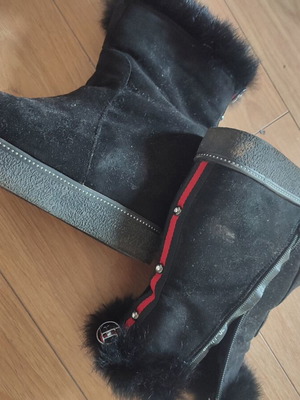 Μπότες Jenny Fairy με κρυφή πλατφόρμα 8 εκ. μεταχειρισμένες, μαύρες