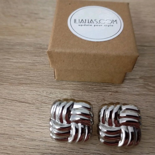 Silver earrings Ilianas studs new, made of steel