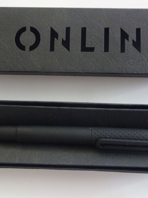 Online pen new, yellow, with refill, German product