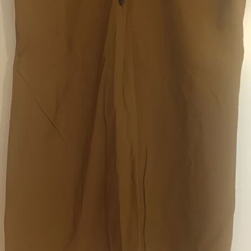 Vintage dress with tiki design used, khaki with beads