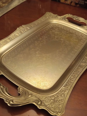 Ανοξείδωτος ενχαραγμένος δίσκος με χεράκια μεταχειρισμένος