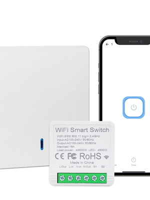 Smart WiFi Relay 16A QIACHIP like new, compatible with Alexa and Google Home