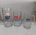 Pils Hellas Beer Glasses set like new