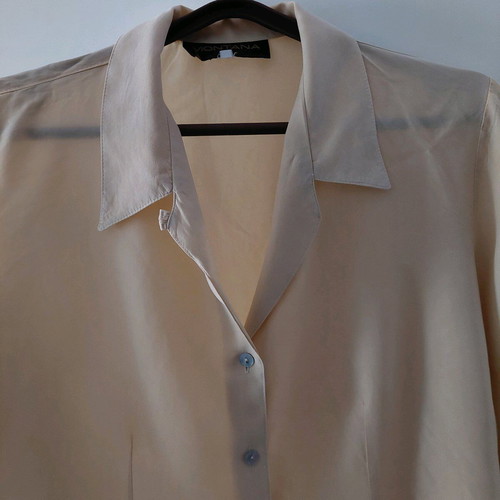 Silk women's shirt size large fitted long sleeve like new