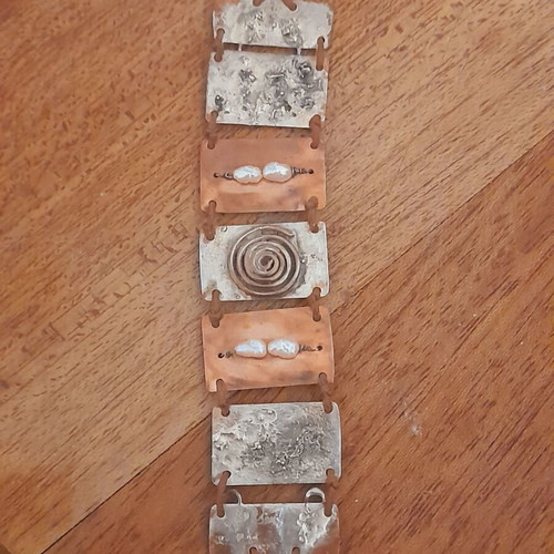 Copper silver handmade bracelet new