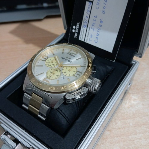 TW Steel Canteen men's wristwatch used, two-tone 45mm