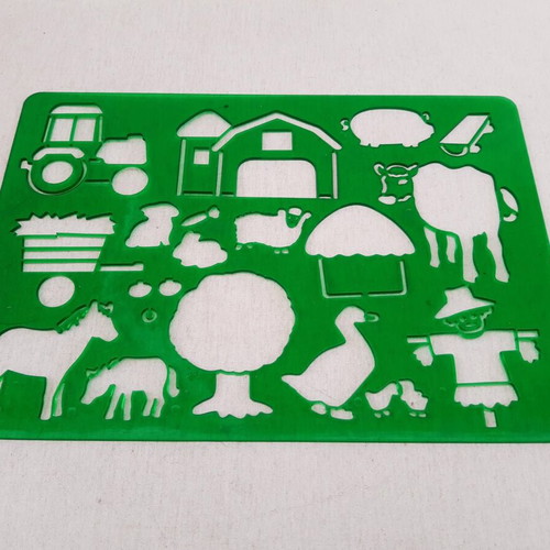Children's stencils various shapes like new, set of 6 pieces