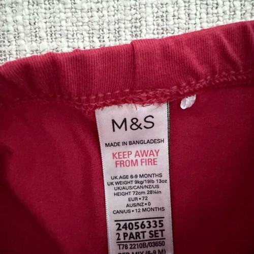 Marks & Spencer baby set Christmas new size 6-9 months