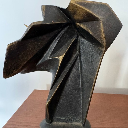 Brass sculpture by Kostas Dikefalos like new, 4 kg