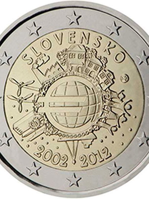 Slovakia 2 Euro 2012 commemorative new UNC
