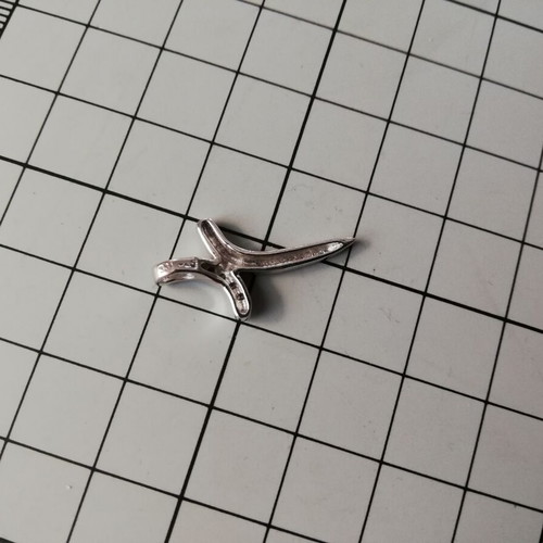 Silver cross 925 with white zircons like new