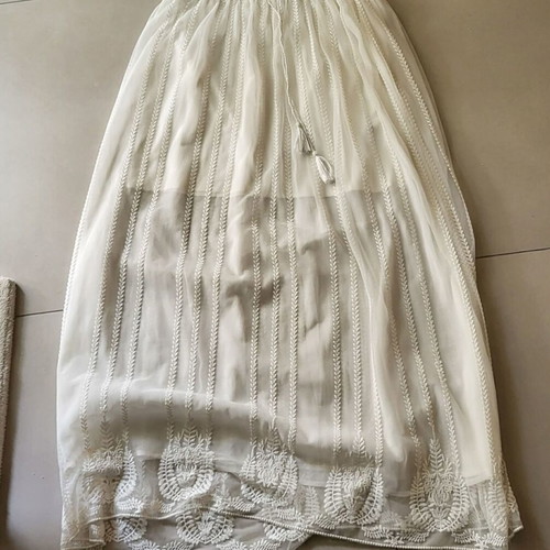 Zara maxi skirt white vintage lace embroidered like new