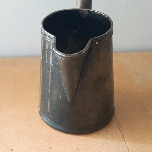 Christofle metal jug used 19th century with heavy patina