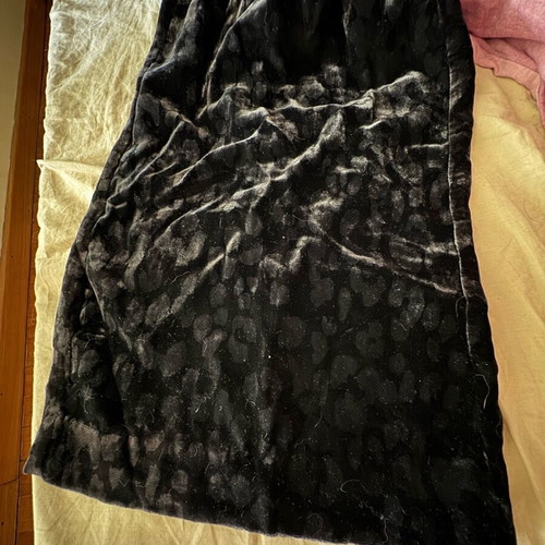 Zara velvet long pants like new, black