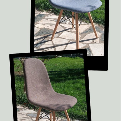 Soft dining chairs set of 4 in Eames style like new