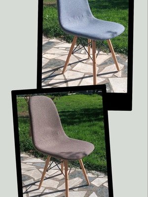Σετ 4 soft καρέκλες τραπεζαρίας σε στυλ Eames σαν καινούργιο