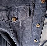  Vintage levi strauss & co leather jacket  Blue   Trucker Jacket ΔΕΡΜΑΤΙΝΟ