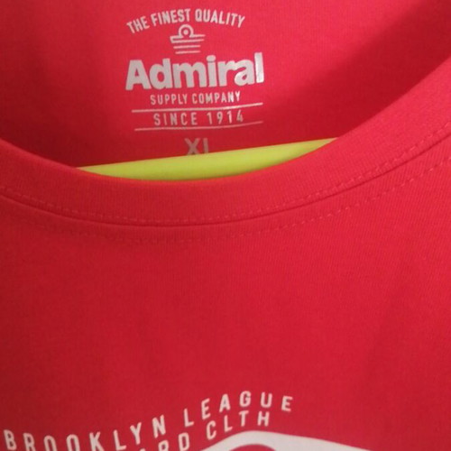 Admiral men's t-shirt XL new, red, 100% cotton