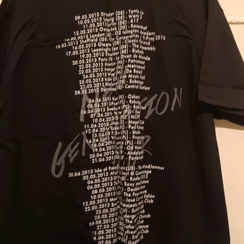 Riverside 2013 tour shirt new unworn, size XL, black Fruit of the Loom