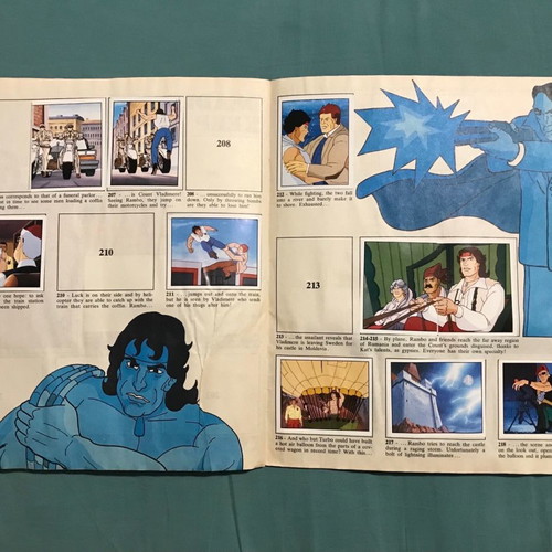 Rambo Panini sticker album used from 1986