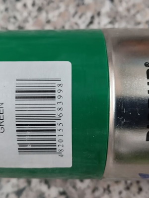 Spray paint green RAL 6029 new for surface coating