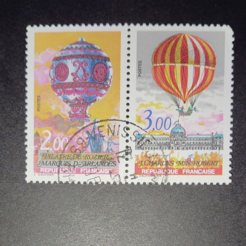 France 1983 hot air balloon stamp series new