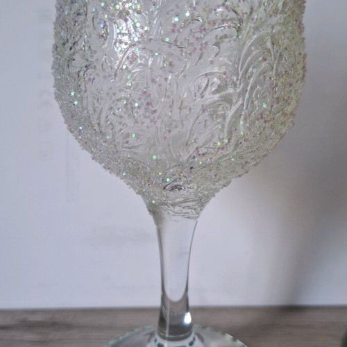 Decorative glasses with decoupage method like new
