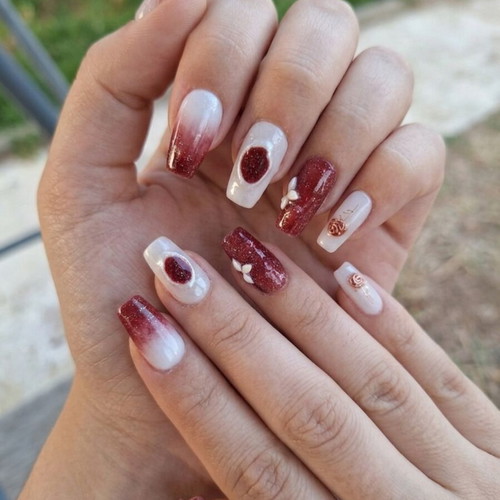 Press On Nails set with application tools new