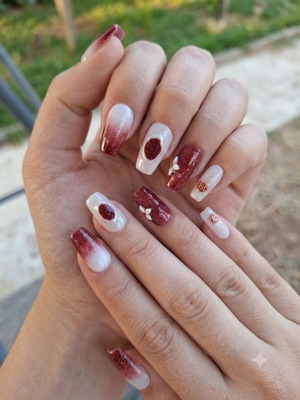 Press On Nails set with application tools new