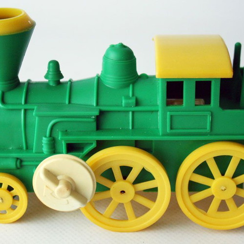 KIBI Vintage 80's Wind-Up Train Steam Locomotive Vasileiadis New