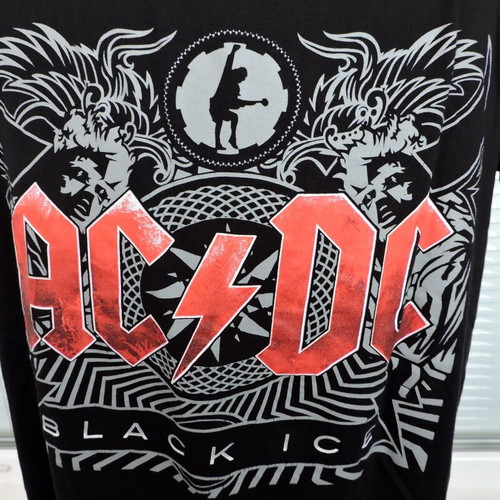 AC/DC Black Ice 2020 men's t-shirt like new, size XL/XXL, black